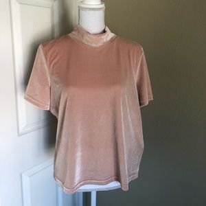 Madewell Velvet Tan Top - Fall Winter Clothing XL
